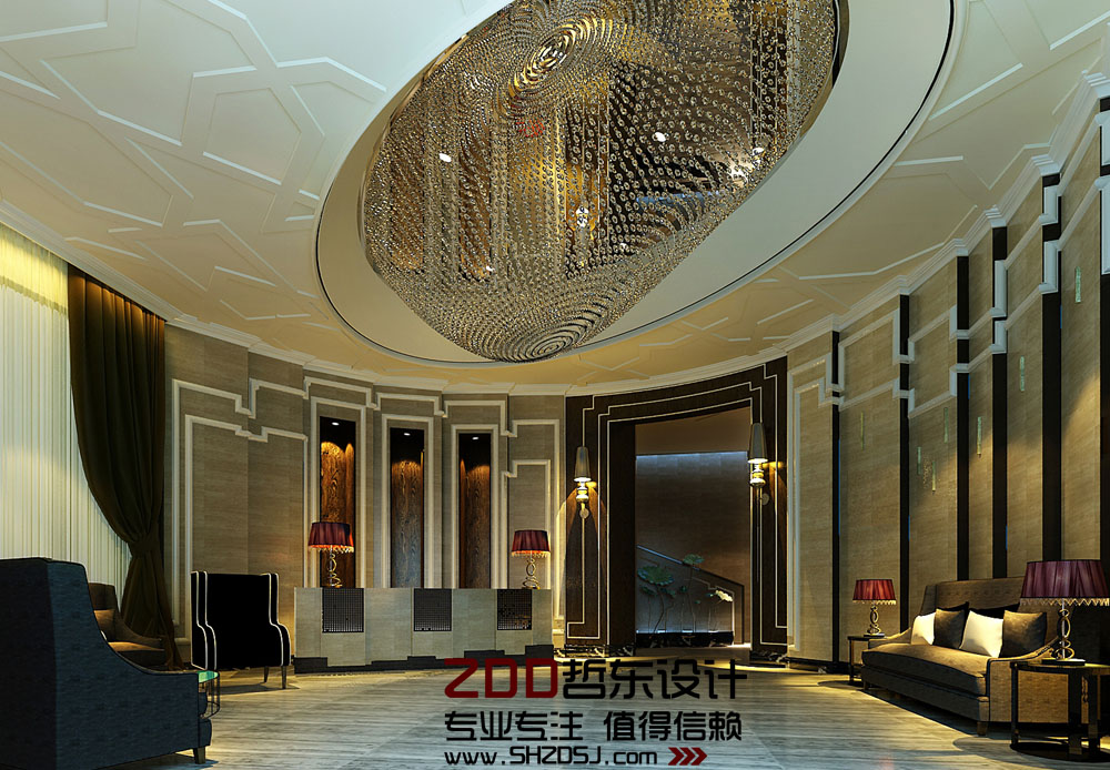 四川綿陽梓江商務(wù)酒店洗浴大廳設(shè)計(jì)方案效果圖