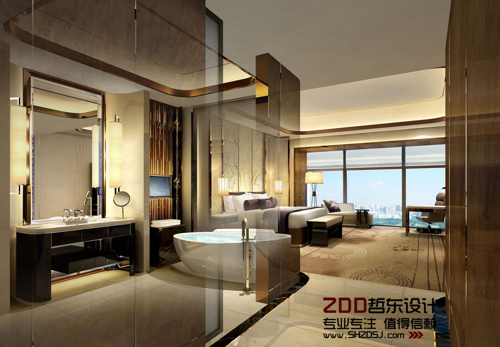 周口萬里國際五星級(jí)酒店客房設(shè)計(jì)方案效果圖